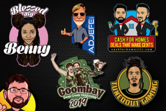 do cartoon caricature logo for your business