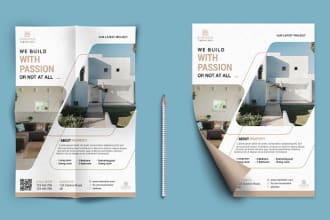 design real estate, corporate, food and restaurant flyer