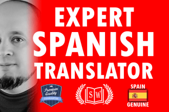 translate english to spanish, perfect spanish translation handmade no ai