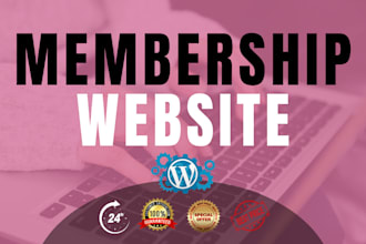 create wordpress membership website and subscription website