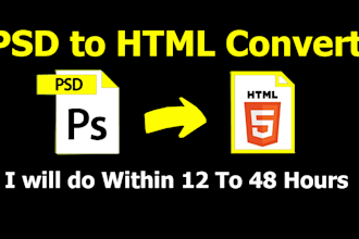 convert psd to html with responsive website