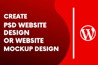 do PSD website design or website mockup design