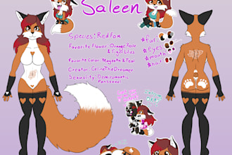 make a reference sheet of your character