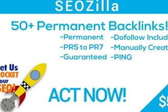 create 50+ PR5 to PR9 Permanent Edu and Gov Backlinks