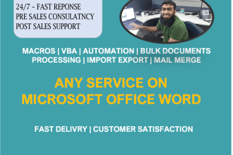 work on microsoft word vba macro forms template mail merge automation pdf export