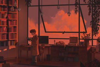 draw background art or any digital art for you