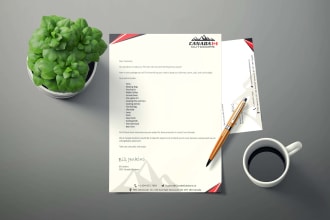 design editable letterhead for you