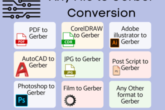 convert coreldraw file, jpg, cdr, dxf pdf to gerber for pcb