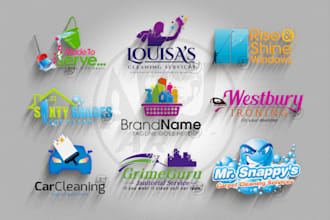 do cleaner, doctor, artist, cat, dog, pet logo