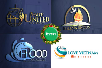 design a modern  church logo, ministry stamp in 12hrs