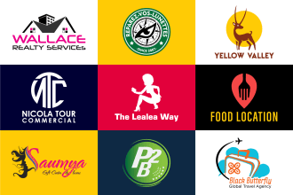 design a creative circular round logo design, stickers, icon, or web favicon