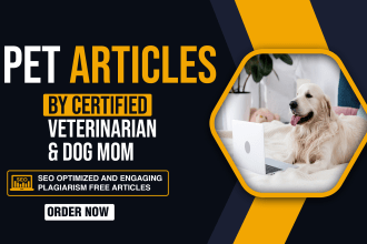 write SEO blogs and articles about dogs, cats and all pets