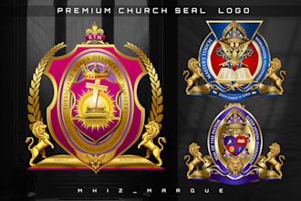 design a professional church seal logo or coat of arms crest