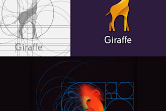 design 3d abstract logo with golden ratio