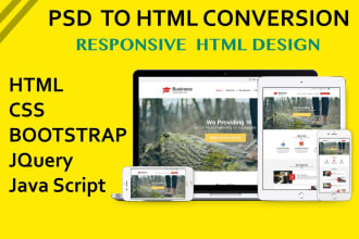 convert psd to html, xd to html, image to html