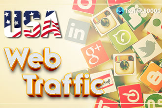 drive USA web traffic daily for month