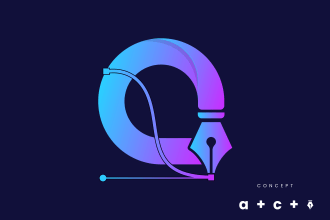 do a modern minimal flat logo design with a custom favicon