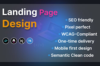build a responsive landing page with nextjs, astro, wp
