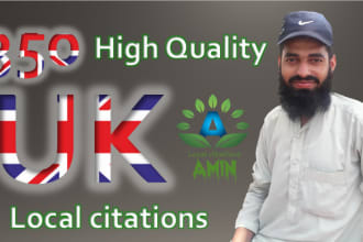 do 350 UK local citations listings and directories for local seo