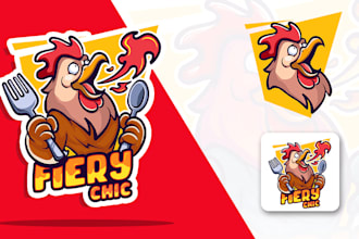 do unique cartoon mascot caricature logo design business