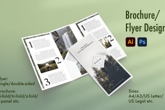 design stylish pamphlet, sell sheet, flyer, brochure or product catalog