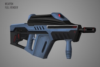 create weapon concept art for you