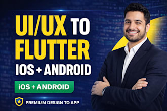 convert figma UI to flutter app for android and ios
