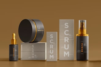 design premium product label package box bottle for cbd hemp