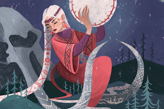 draw fantasy illustrations, covers, children books