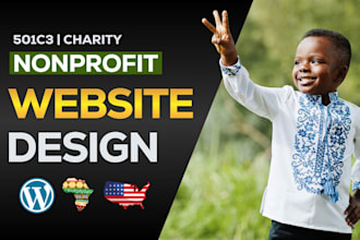 design or redesign non profit website for nonprofit charity donations