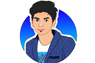 make you picture as cartoon  funny painting
