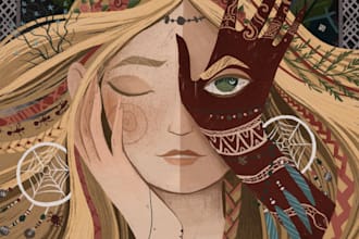 draw fantasy illustrations and covers