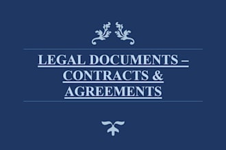 be your lawyer, draft contracts and legal documents