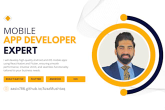 develop android, IOS mobile app in react native and flutter