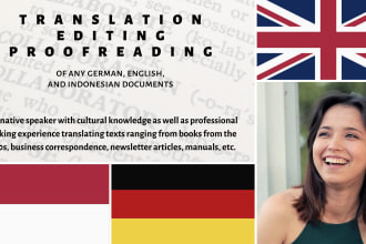 translate any english, german, and indonesian documents