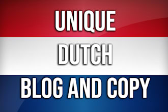 write a unique high quality dutch blog post