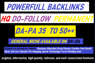 do high da SEO guest post on tech health home general niche