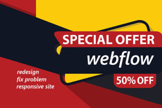 redesign webflow build website fix quickly