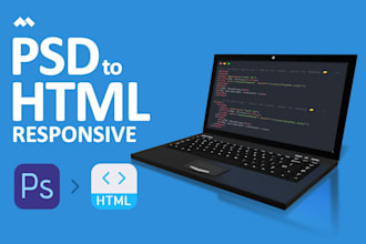 convert PSD, figma, xd, png, jpg into HTML CSS bootstrap