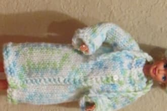 knit a coat and hat for an 11 1/2 inch fashion doll such as barbie