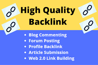 create high quality backlink manually
