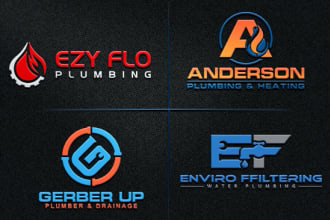design plumbing heating air conditioning logo