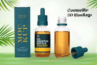 do 3d beauty cosmetic product mockup for ebay amazon