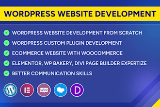 develop wordpress website with custom functionality