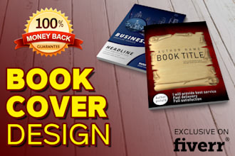 design unique create space cover, kindle cover and book cover design