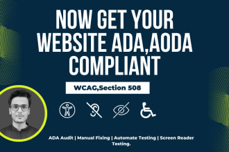 make your website ada, aoda, wcag compliant by code fix