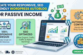 create a responsive, SEO friendly wordpress autoblog for passive income
