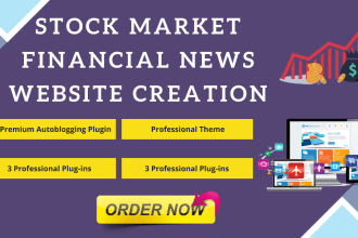 create stock market financial news website