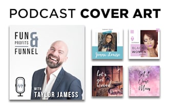 design a professional podcast cover art for you