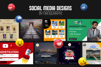 design creative social media posts and website banner ads